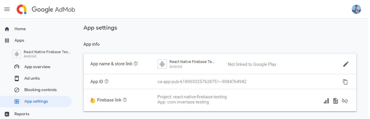 Google AdMob App ID